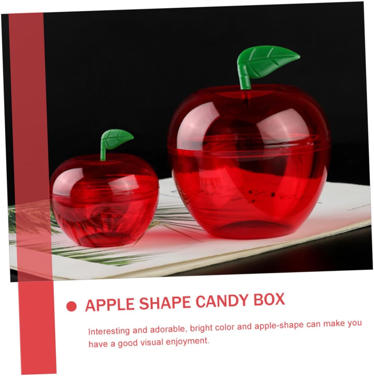 4pcs Red Plastic Wedding Favor Boxes for Celebration Party image 4