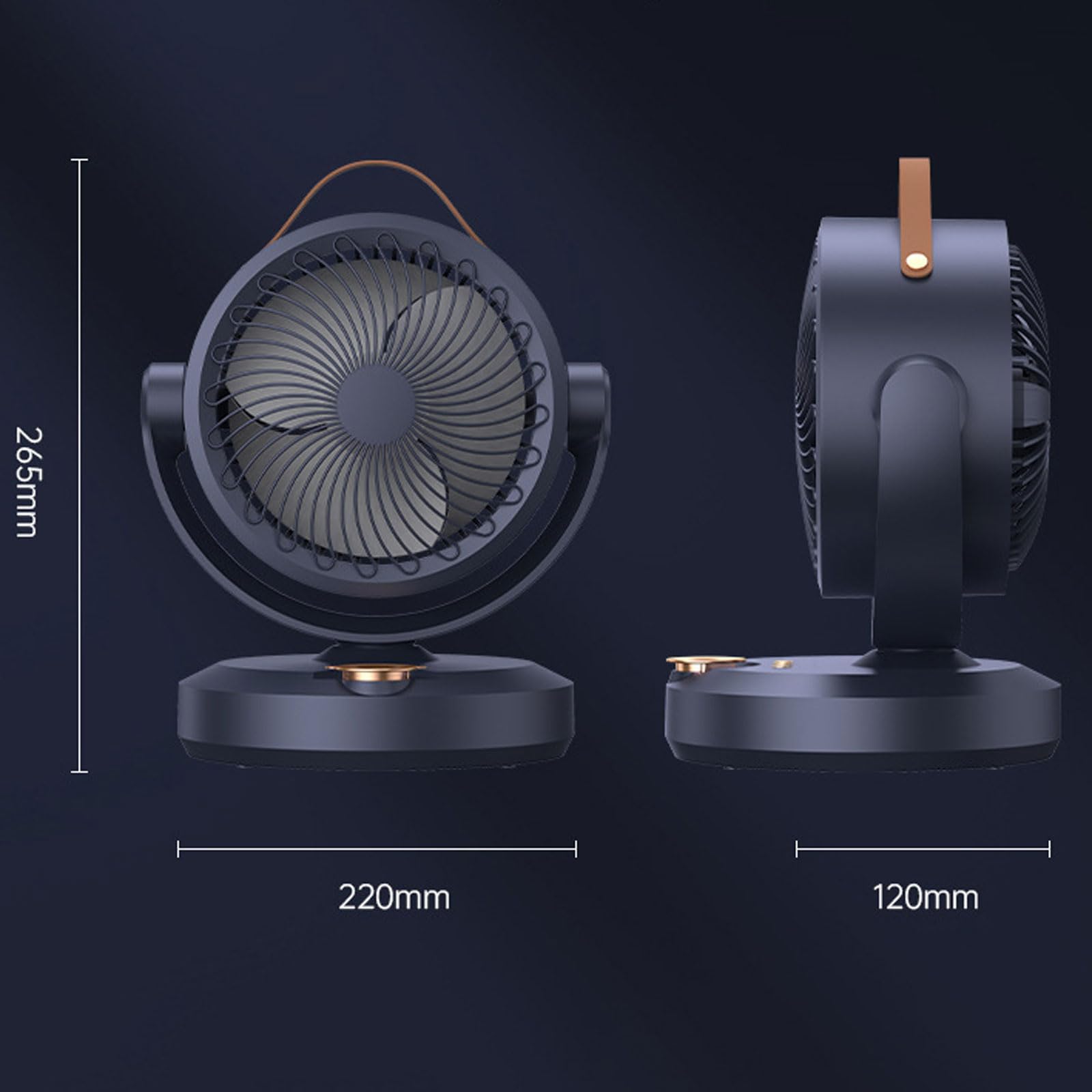 Ventilatore da Tavolo,Circolatore d'aria,Ventilatore USB,3 Velocità Regolabili,Funzione Oscillazione e Inclinazione,Ventilatore Silenzioso Notte con Luce Notturna,Per camera da letto,casa