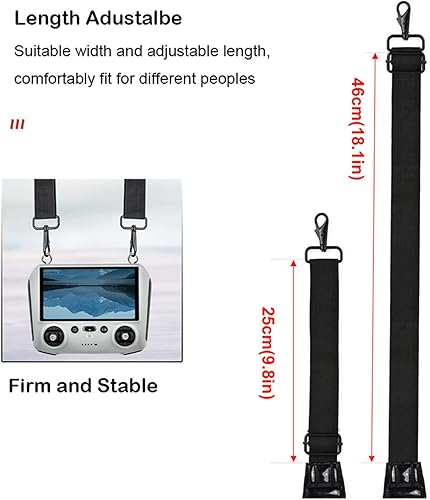 Miniatura 4 de LICHIFIT Correa de cuello para DJI RC PRORC 2RCRC Plus Correa colgante con tornillos y hebillas para DJI Mini 3 ProMavic 3 ProAir 3 Drone Control