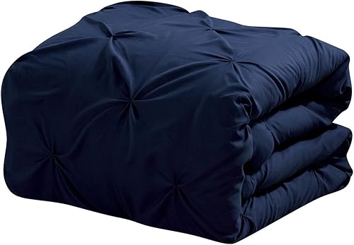 Miniatura 2 de sheetsnthings Oxford - Juego de edredón de 3 piezas, tamaño individual extra largo, XL, color azul marino