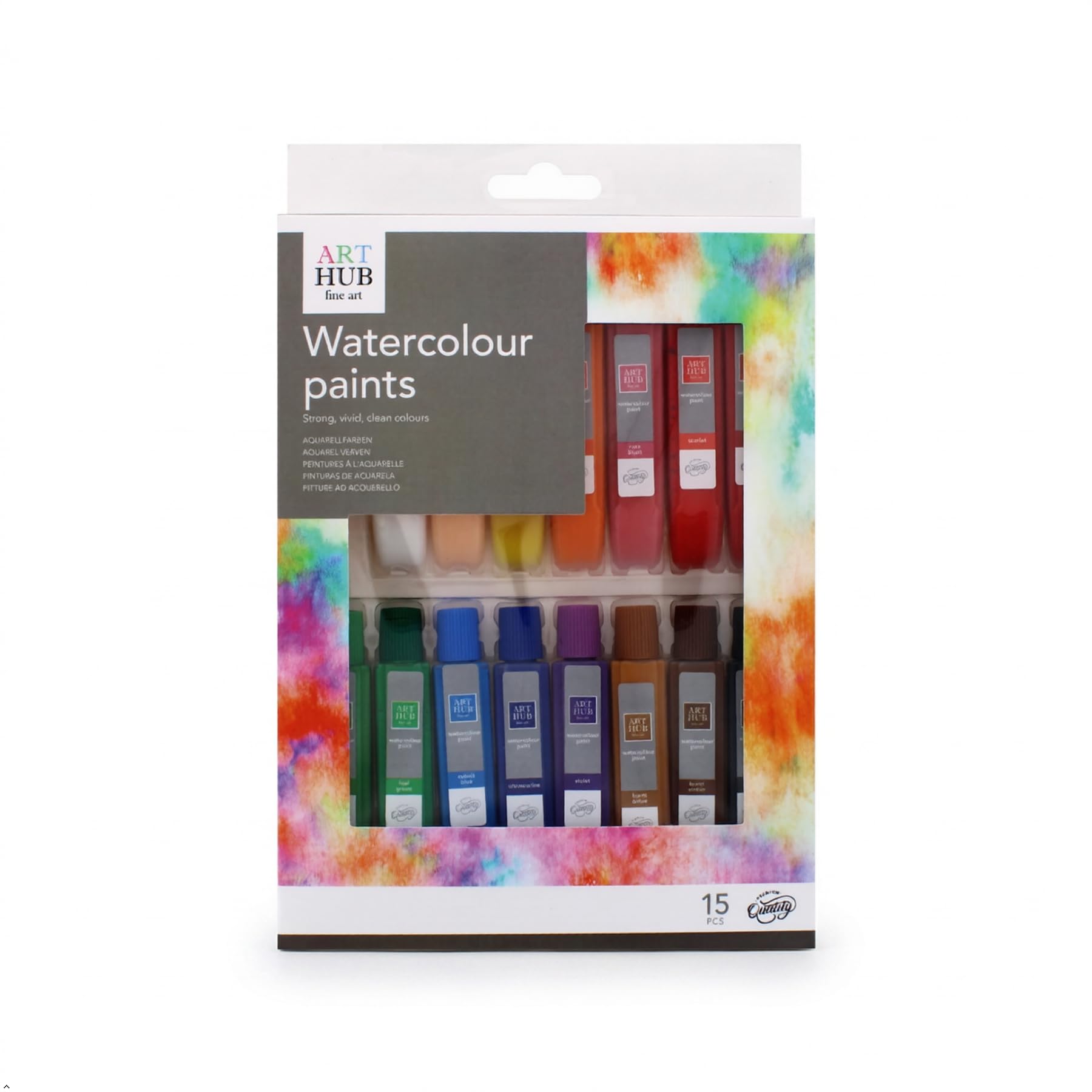 Pots de peinture aquarelle compacts pour ateliers scolaires et projets créatifs