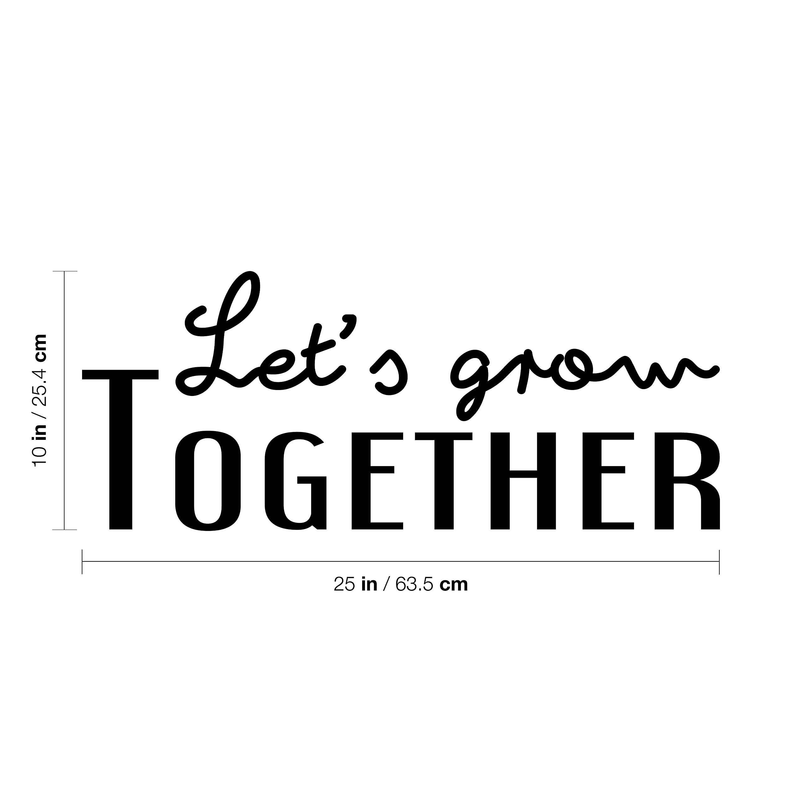 Amazon.com: Vinyl Wall Art Decal - Let's Grow Together - 10