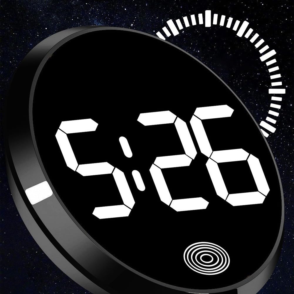 Horloge De Voiture Pour Tableau De Bord - Mini Horloge Numérique Ronde Lumineuse ABS Pour Grille D'Aération (Lumière Rouge Argentée)