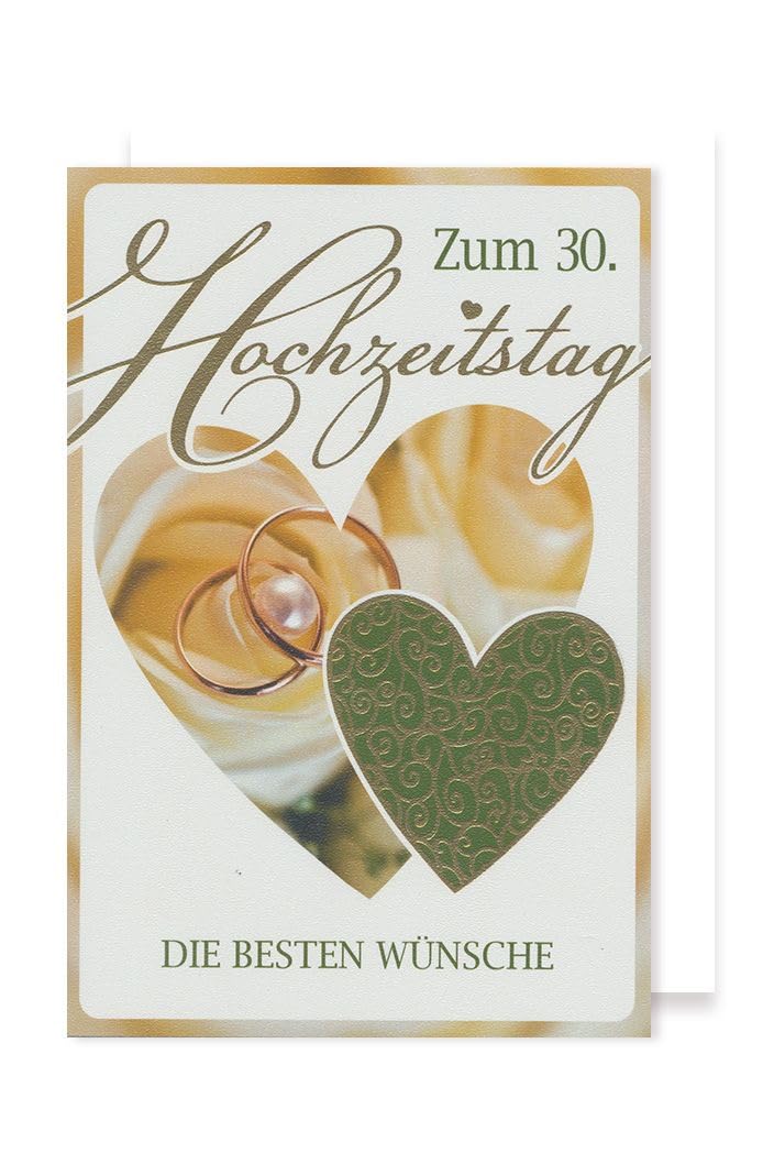 Karte Zum 30. Hochzeitstag – Graviert Aus Edelstahl, Inkl. Umschlag