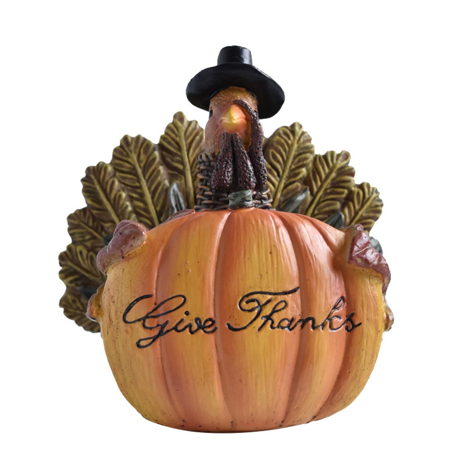 Hsioluted Halloween Miniature Pumpkin Figurines Resin Pumpkin Ornaments Halloween Garden Adornments Dolls Miniature Decorss