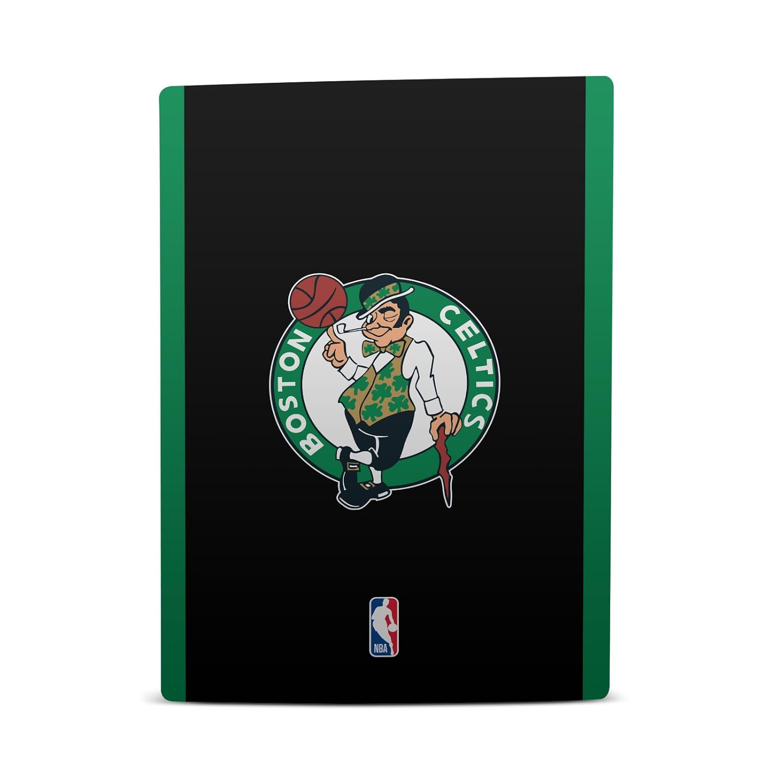 Head Case Designs Officially Licensed NBA Black Green Design Boston Celtics Logo Vinyl Faceplate Gaming Skin Decal Compatible With Sony PlayStation 5 PS5 Digital Edition Console & DualSense Controller