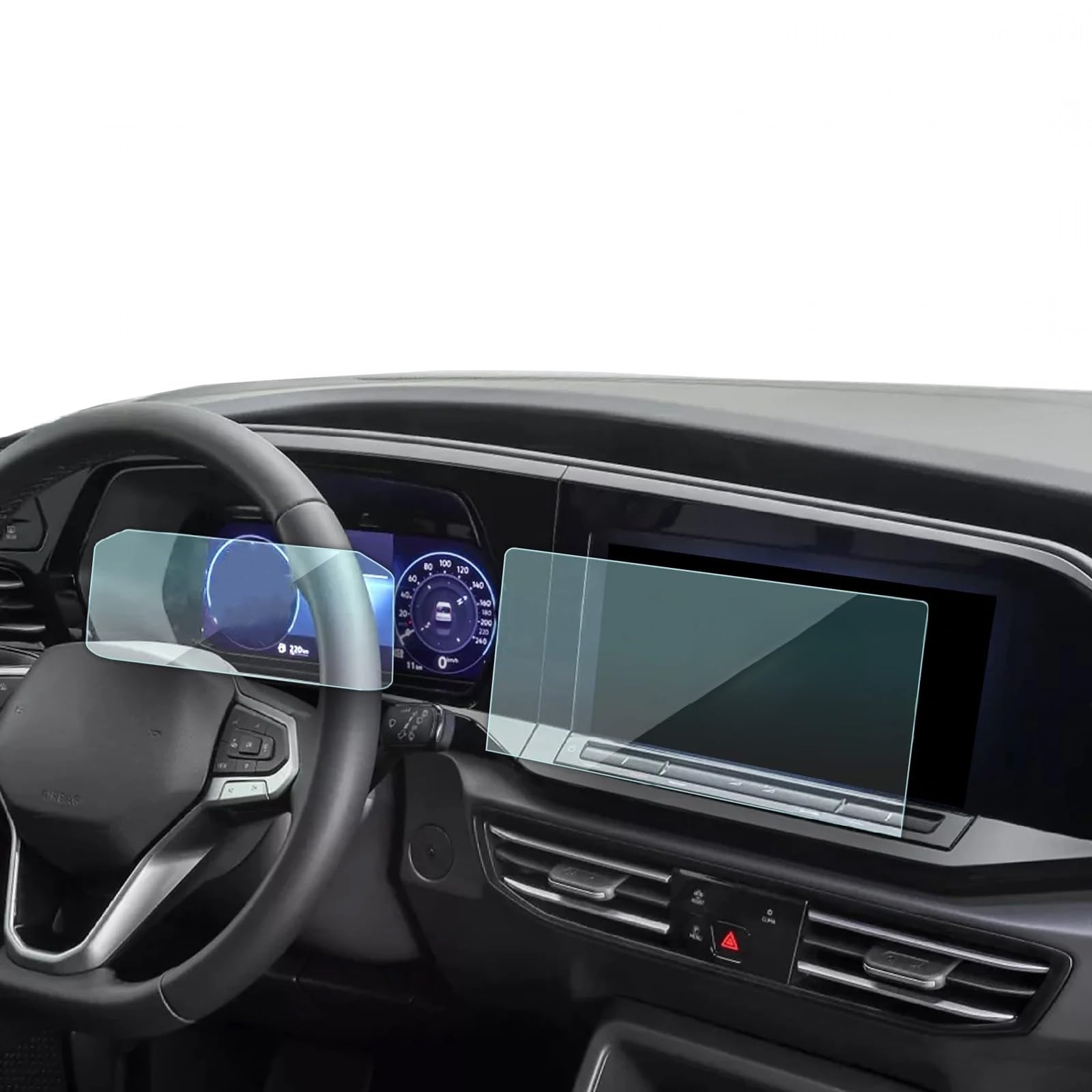 Volkswagen Caddy 2024-2025 Uyumlu 10 İnç Dijital Gösterge ve Navigasyon 9H Nano Ekran Koruyucu