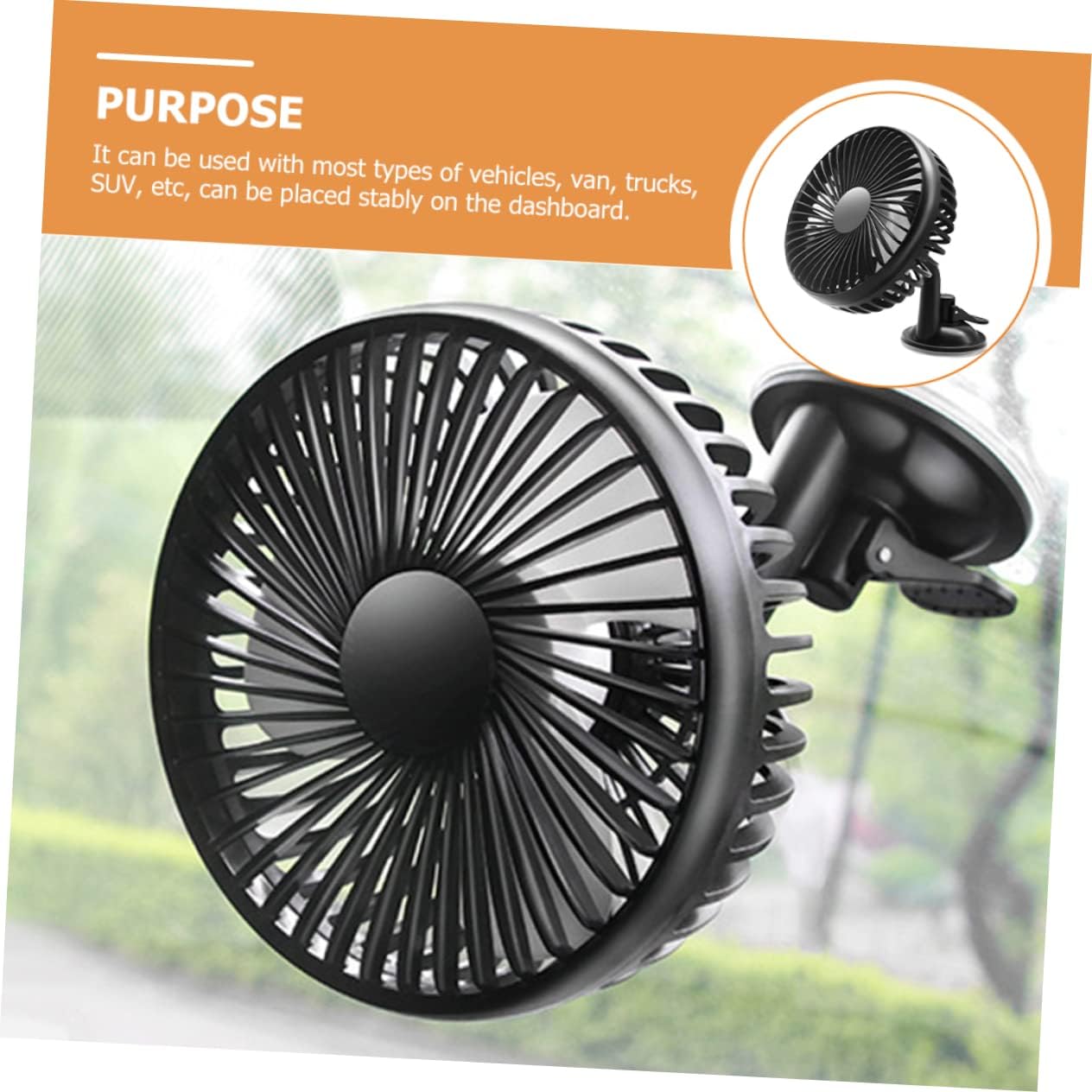 5pcs Car Usb Cooling Fan Rotatable Cup Design for Vehicles Low Noise Energy Efficient Auto Fan for Use for Trucks and Suvs