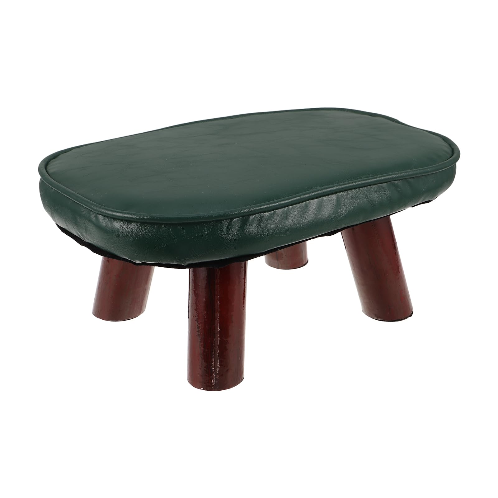 Tabouret en bois massif vert Vaguelly pour enfants - Design rectangulaire stable et moderne