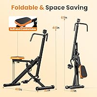 Vista 7 de OWLSKY - Máquina de remo y sentadillas para entrenamiento en casa, plegable con asistencia para sentadillas y entrenador de remo con monitor LCD, 3