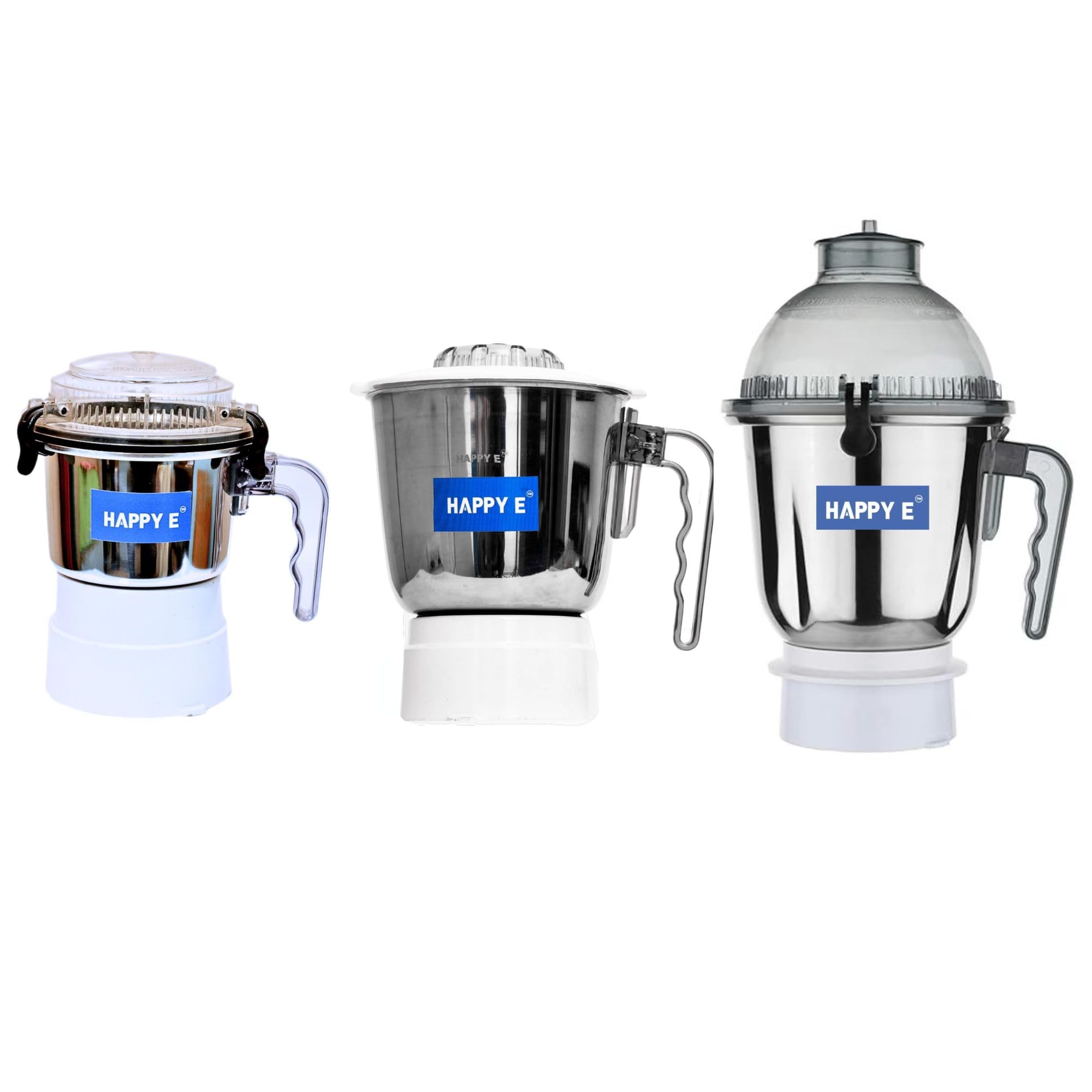 HAPPY E Sujata Stainless Steel Chutney Dome Jar & Blender Plastic Jar Set Combo (400 1000+1500 ml)-image-13