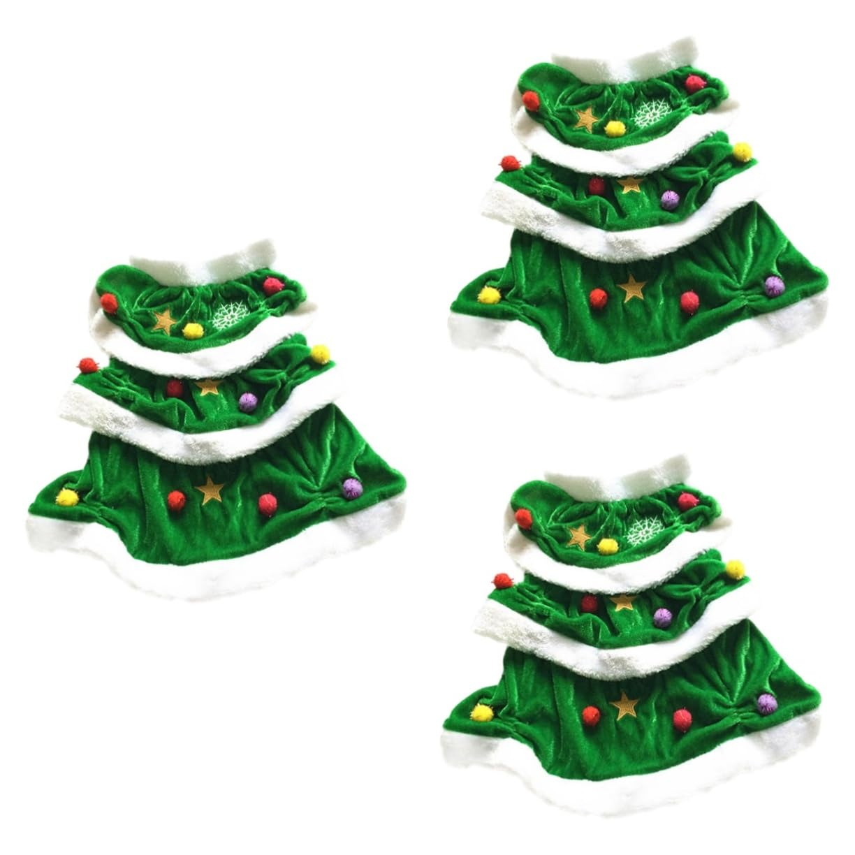 Robe de Noël pour chien et chat en lot de 3 pièces - Vêtements d'hiver en polaire Housoutil