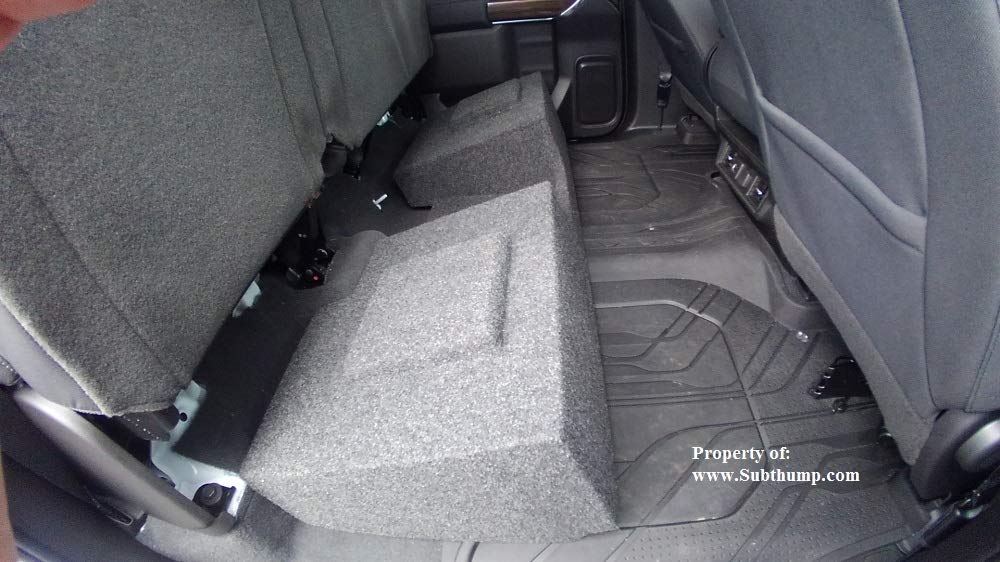 2019-2022 Silverado/Sierra New Body Double Cab Dual 10 Downfire with Amp Space Sub Box by Subthump
