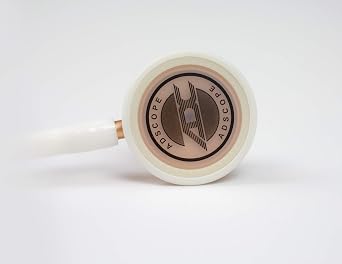 ADC Adscope Lite 619 Ultra Lightweight Clinician Stethoscope with Tunable AFD Technology, Rose Gold with White Tubing