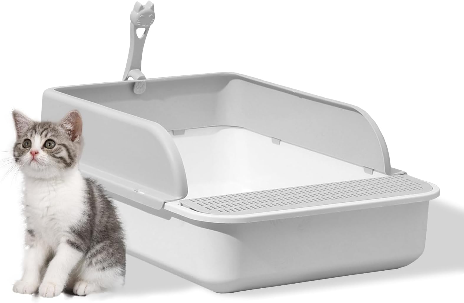 BNOSDM Sifting Litter Box Open Small Cat Litter Boxes with