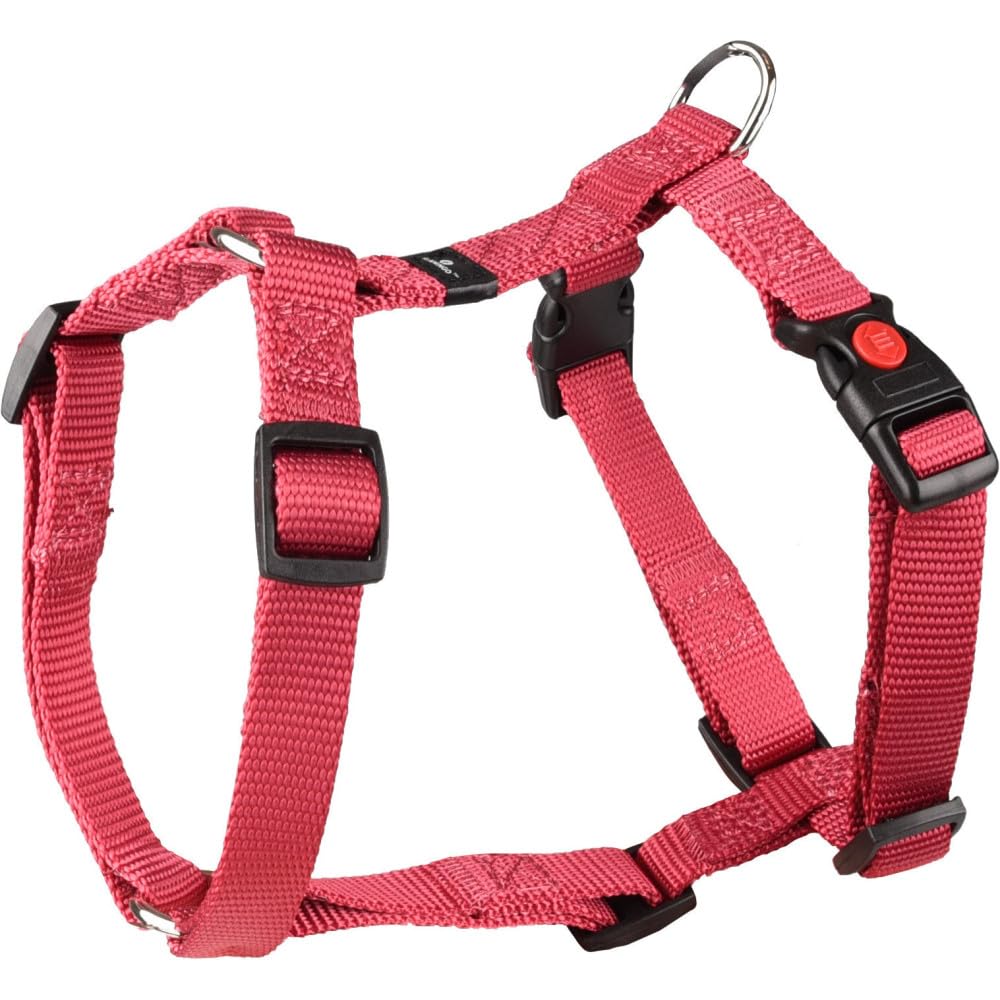 Flamingo Dog Harness H-shape Ziggi Cherry red S 35-50cm 40-50cm 15mm, xs