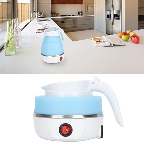 Miniatura 9 de Hervidor eléctrico pequeño Hervidor de viaje Caldera de agua plegable Hervidor de agua portátil de silicona para el hogar Hervidor eléctrico 400W