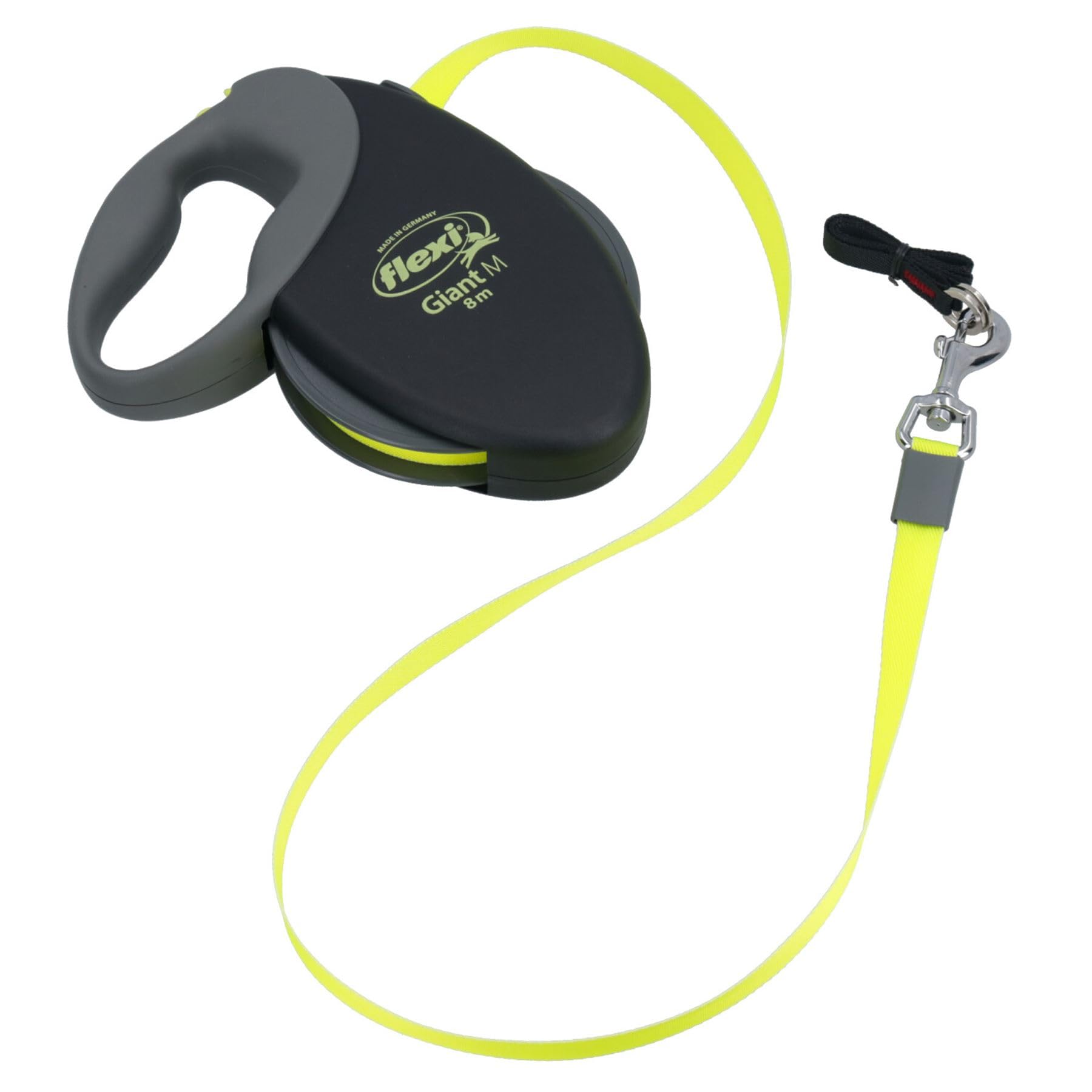 AB Tools Giant L - Correa extensible retráctil resistente de 8 m, color amarillo neón