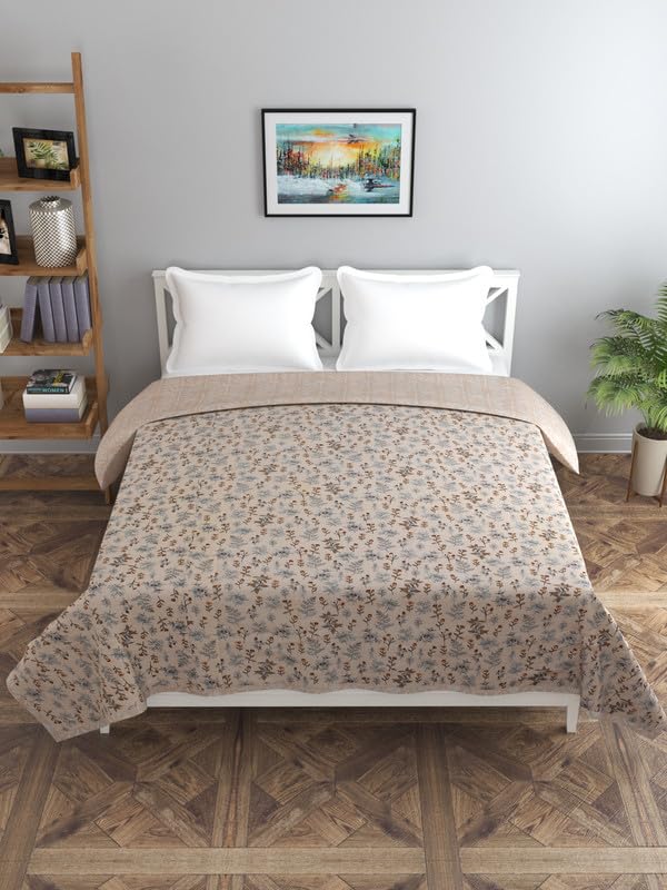 Image of Florida Diva Cotton Reversible Dohar Topsheet for Double Bed Made for All Season Blanket Throws with Floral Print