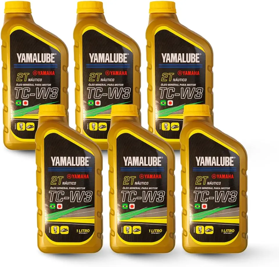 Kit Yamalube 6 Óleos TC-W3 2 Tempos para Motores de Popa