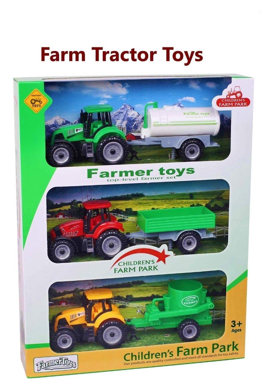 Mirtonics Unbreakable Farm Tractor Toy Set|Friction Tractor With Trolly Toy Set For Kids 3 Tractors With Trolly|Multicolor (B0C394PJ2Q) Amazon Price History, Amazon Price Tracker