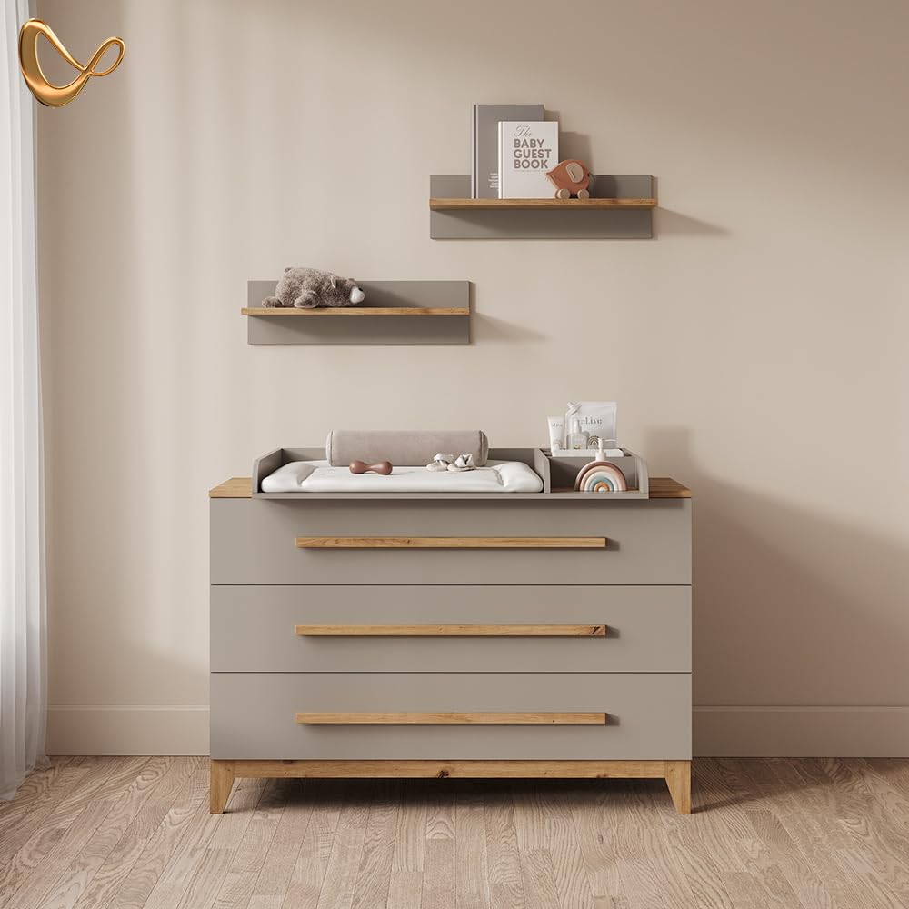 Livinity Fasciatoio Mailo, Cashmere/Artigianale, XL con 3 cassettiorganizzazione funzionale per piccoli spazi