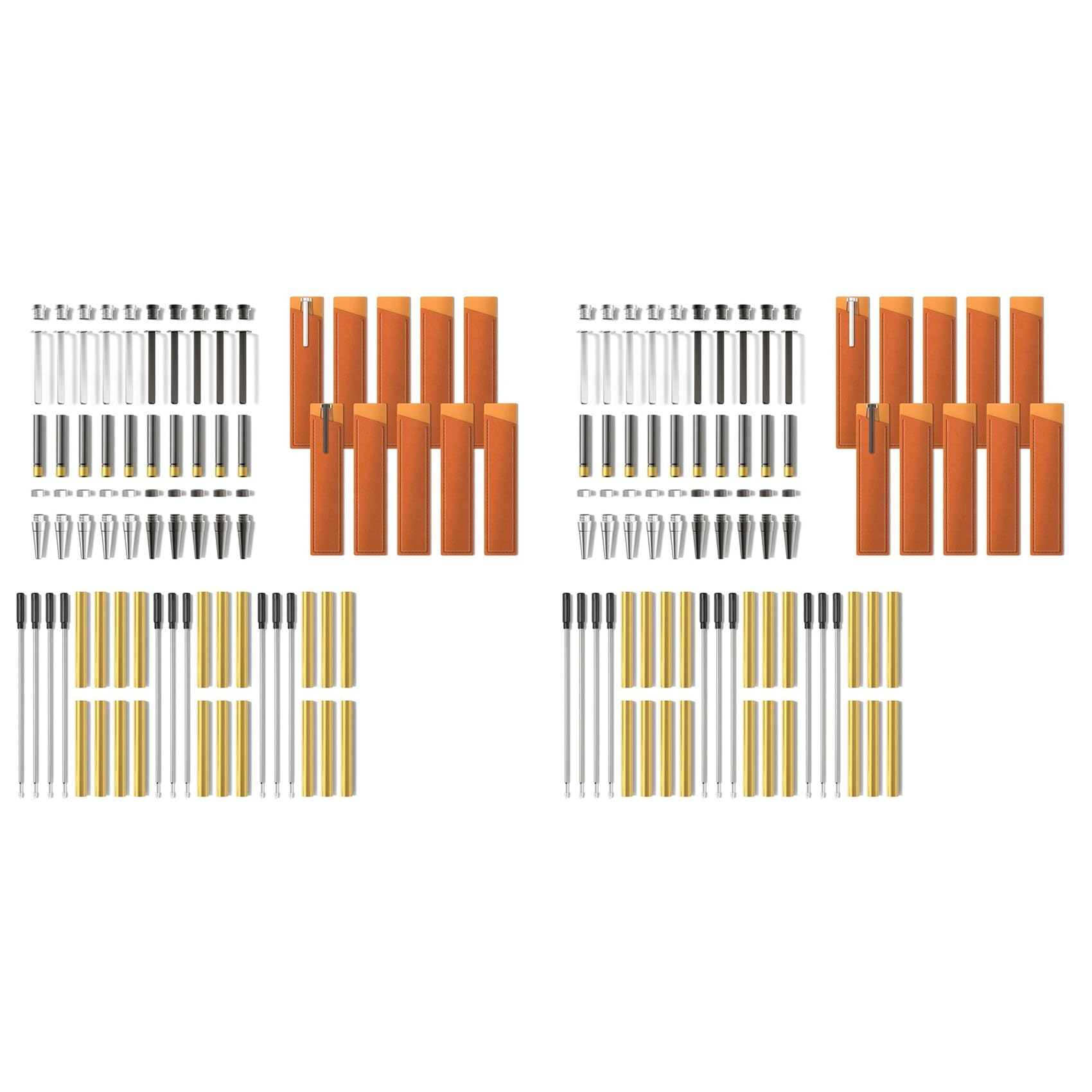 Ctrlzs Black Pen Kits For Woodturning 20 Pack 20 Pen With Ink Ballpoint Craft Slimline Rollerball Turning Supplies Twist Set