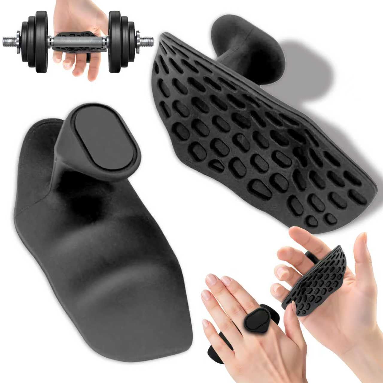 HTYCLINE Fingerless Gym Gloves for Men & Women,Rubber Anti-Slip Workout Gloves with Sweat Absorption, Durable Palm Protection for Weight Lifting,Deadlifts,Pull-Ups & Cross Training(Black-image-41