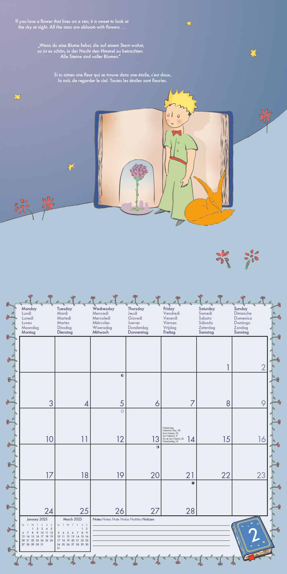 Calendrier mural 2022 Pandas Avec brochures mensuelles 30 x 30 cm (30 x