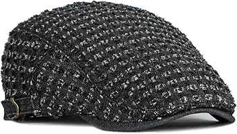 Men Breathable Mesh Summer Hat Newsboy Beret Flat Cap