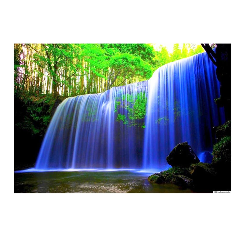 Diamond painting complet grand format 70x150cm paysage forêt strass