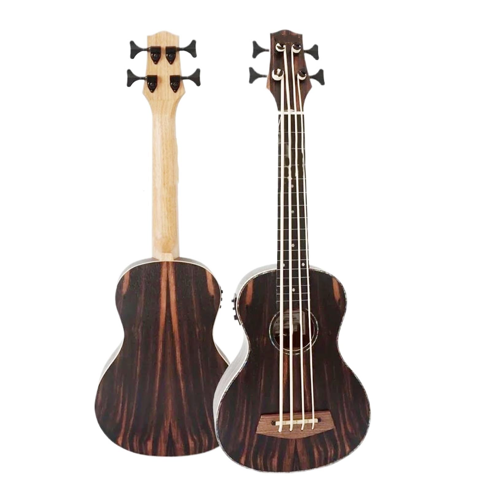 ukulele 30-calowy Hebanowy Korpus Elektryczny Bas Ukulele Bezprogowy Gitara Basowa W Kształcie Litery U Instrument Muzyczny Ukulele