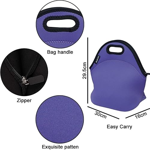 Miniatura 7 de Nevera de neopreno de Ambielly. Nevera con aislamiento para guardar la comida en un viaje, Azul (Blue Stars)