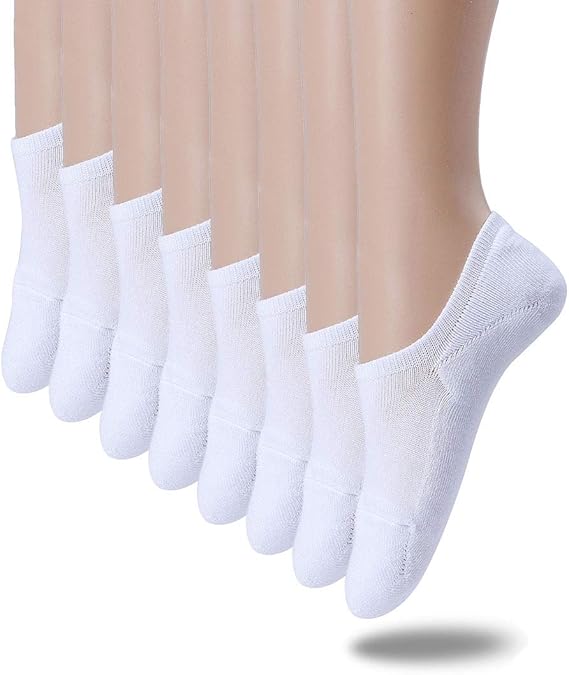 Leotruny 3 to 8Pack Women's Cushion Non Slip Cotton Thick No Show