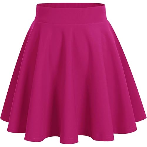 DRESSTELLS Women's Casual Mini Skirt 2026 Stretchy High Waist Basic Versatile Aline School Girl Skirts