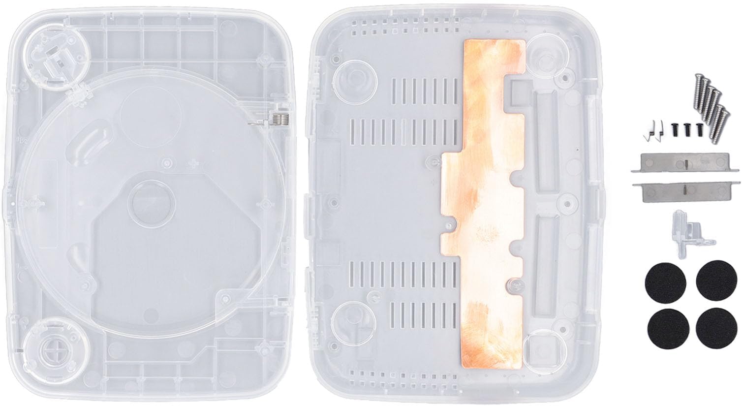 Translucent Replacement Shell for PS1, Console Replacement Case, Retro Gaming Housing with Top and Bottom Covers, Compatible with SCPH 001 SCPH 101 SCPH 102 SCPH 103 All Versions (Transparent White)
