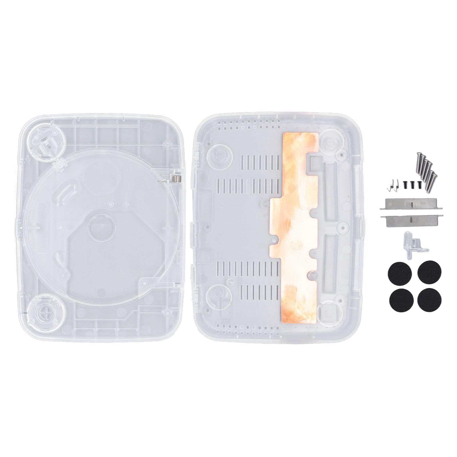 Translucent Replacement Shell for PS1, Console Replacement Case, Retro Gaming Housing with Top and Bottom Covers, Compatible with SCPH 001 SCPH 101 SCPH 102 SCPH 103 All Versions (Transparent White)