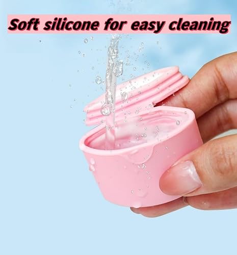 Miniatura 3 de Recipientes de silicona de tamaño de viaje con tapa, paquete de 3 + 1 contenedor portátil para maquillaje, frascos de cosméticos vacíos recargables