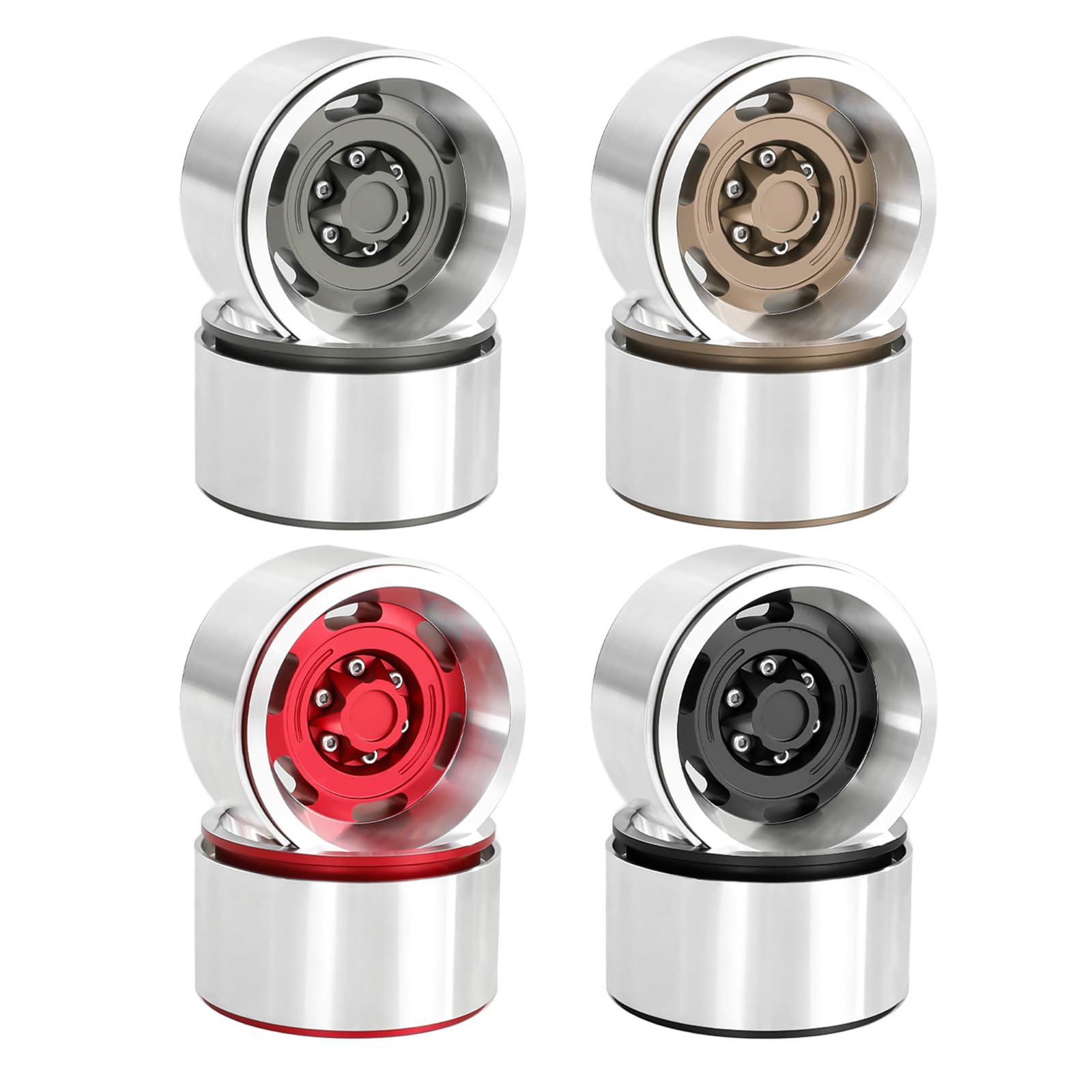 Beadlock Jantes en alliage pour voiture télécommandée facile à installer Accessoires Beadlock