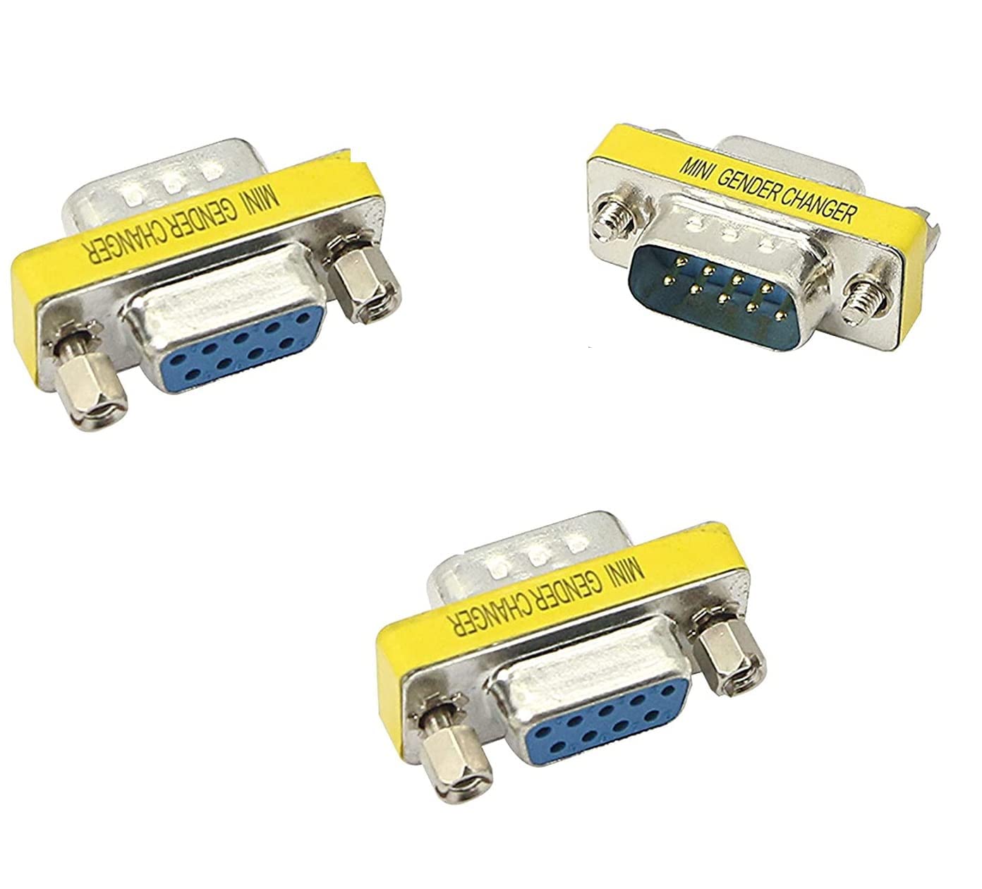 DB9 Male to Male Serial Cable Couplers - 2 Pack -5 DB9 Male to Male Serial Cable Couplers - 2 Pack -5