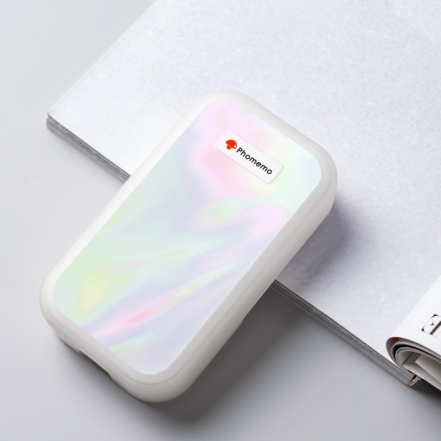 Phomemo D30 Label Maker Machine with Cover, D30 Label Maker Case - Holographic Silicone Cover