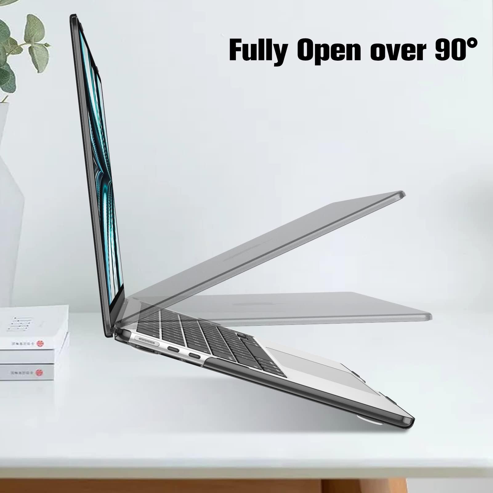 Dl3 Mobilak Compatible with MacBook Air 13 inch Case 2022 2021 2020 2019 2018 Release A2337 M1 A2179 A1932 Touch ID, Plastic Hard Shell Case Cover Compatible with MacBook Air 13.3 inch (Gray)