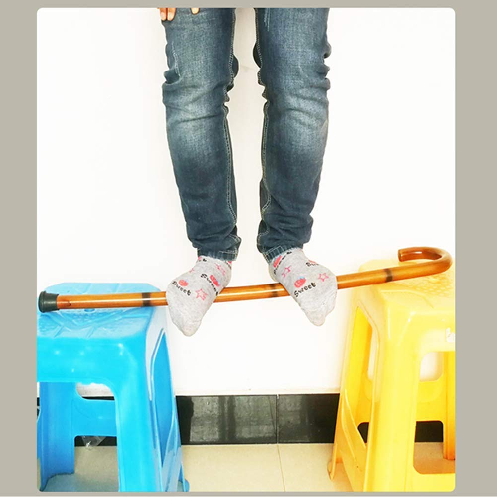MRKU Bastón de Madera, Bastón de Madera Maciza con Mango Curvo, Bastón de Senderismo para Ancianos, Bastones para Caminar, 90 cm,