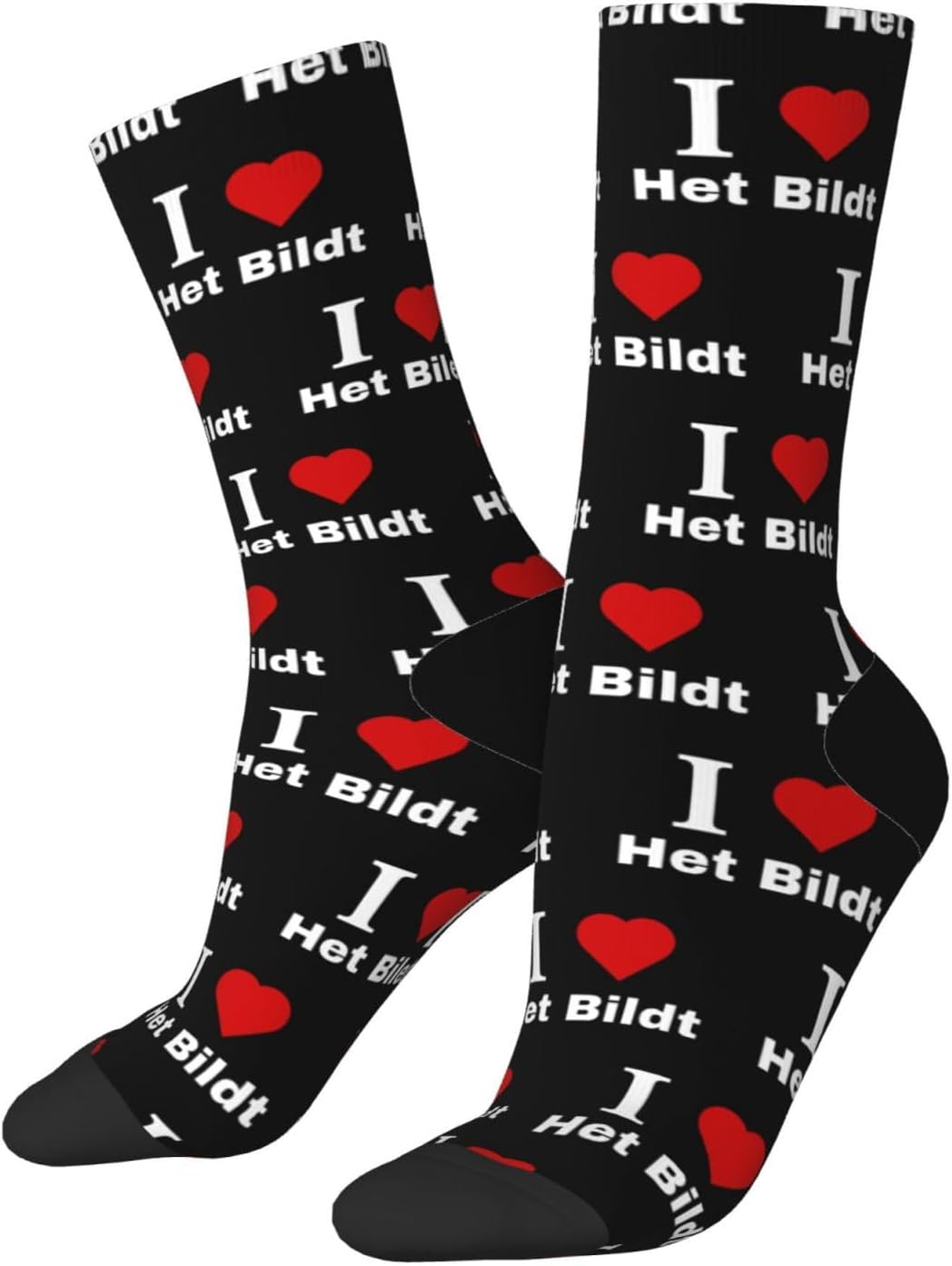 I love Het Bildt Socks For Men Women Sport Crew Athletic Running Wicking Socks