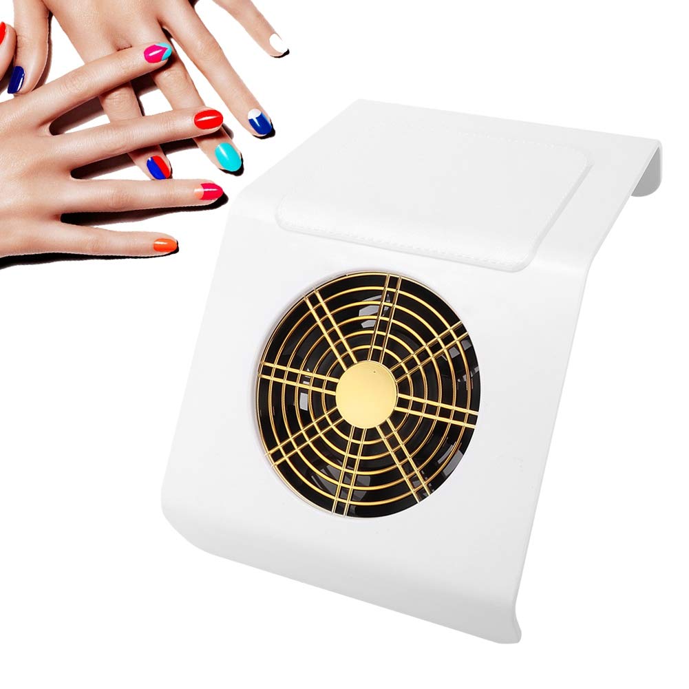 Colector de Polvo de Uñas de 40 W, Máquina de Succión para Decoración de Uñas, Aspiradora, Herramienta de Manicura con Filtro, Herramientas Profesionales de Aspiradora para Salón(fuente blanca)