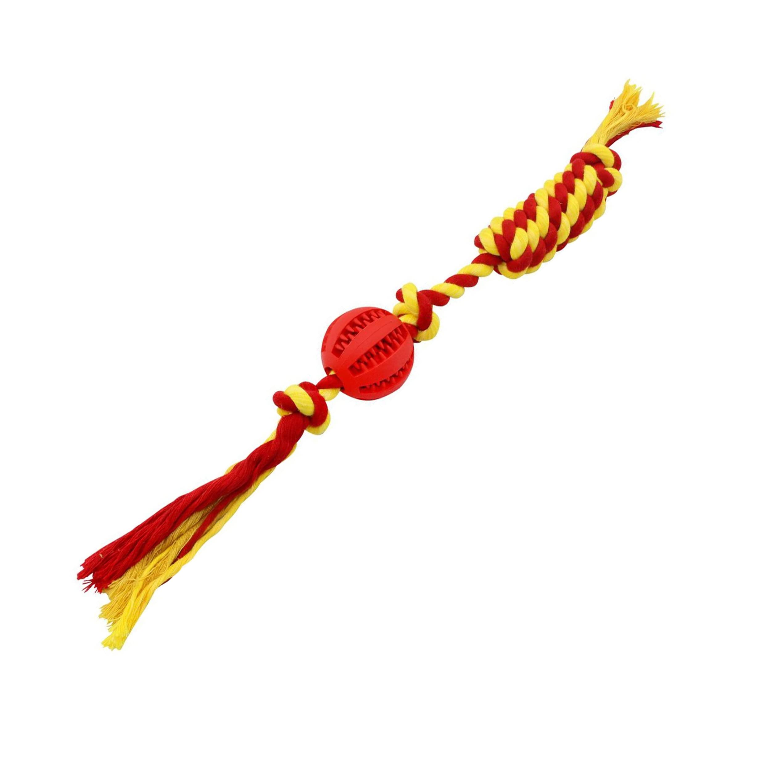 Emily Pets Dog Chew Rope Toys - Dog Food Treat Ball,IQ Training Balls, Interactive Dog Chew Ball with Cotton Rope Toy Teeth Cleaning Durable Bite Resistant Launcher & Thrower(Red) (B0926Z1SBL) Amazon Price History, Amazon Price Tracker