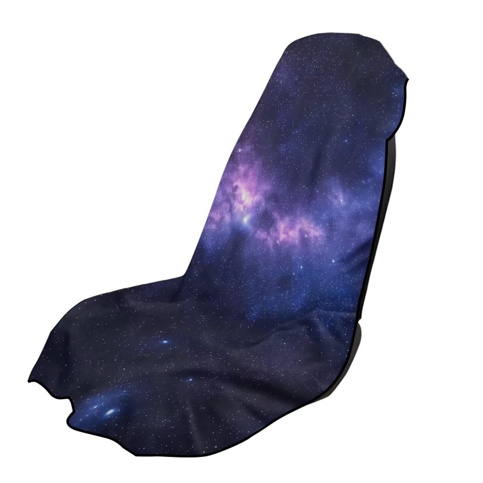 KEIAHUAN Purple Starry Sky Car Seat Towel Covers with Storage Bag Non Slip Absorbent Auto Seat Pet Covers Travel Beach Towel for Swimming Workout