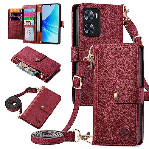 Coque Oppo A57 4G en cuir chic MOJIA avec fentes cartes