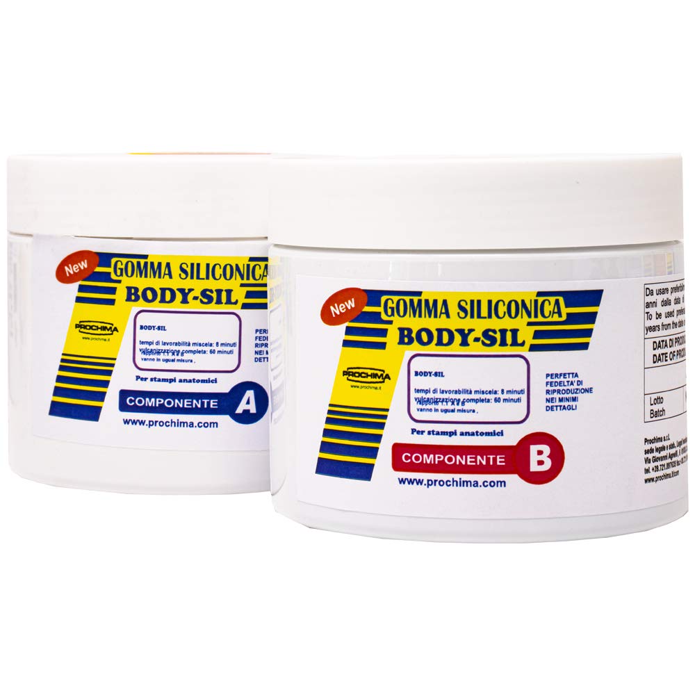 Caoutchouc de silicone PROCHIMA GS525PK1 Bodysil A+B transparent 1000g pour moulage
