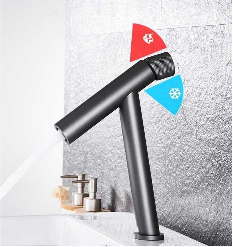 Mitigeur en laiton gris pistolet de qualité supérieure avec commande monocommande précise - 3